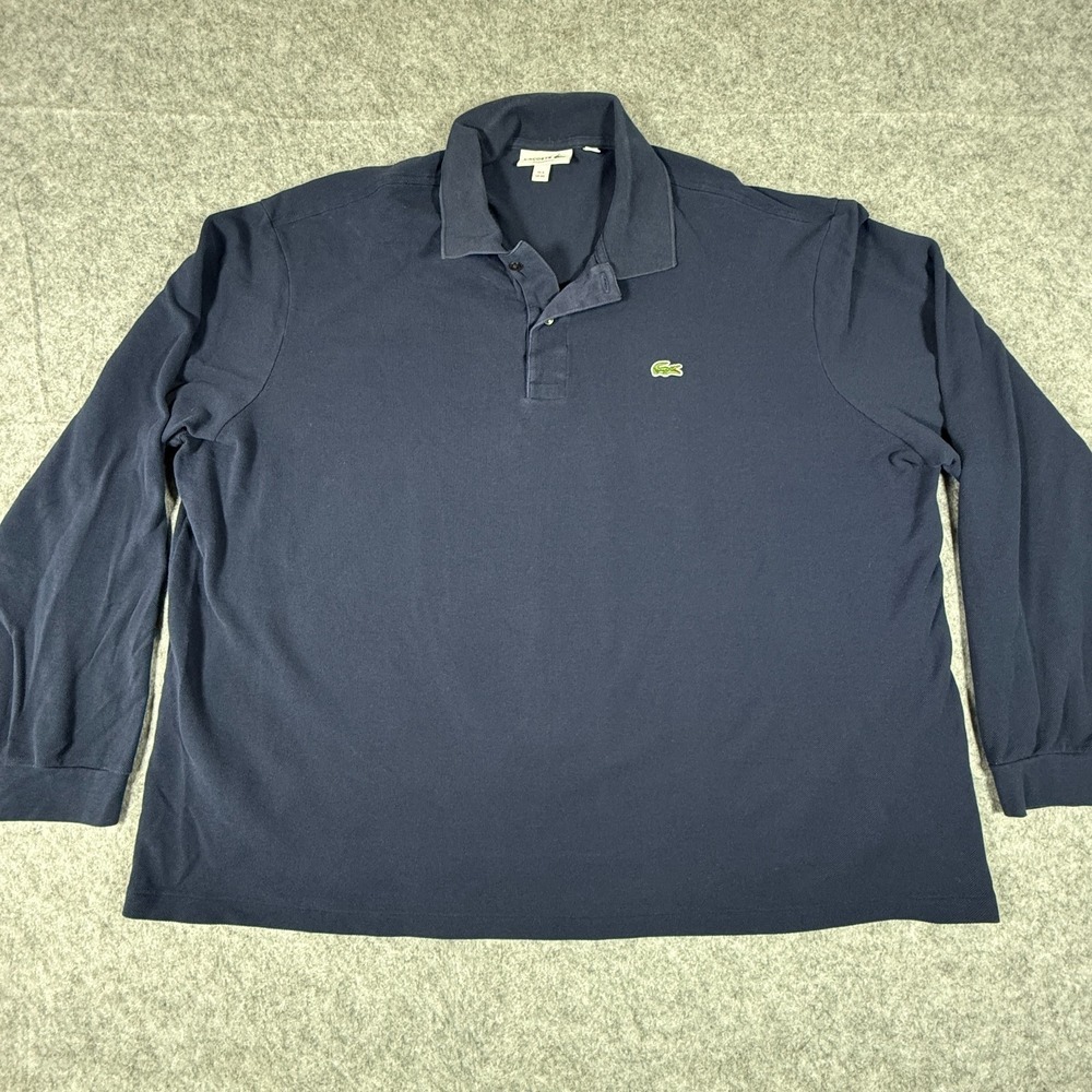 Lacoste Long Sleeve Polo Shirt Mens 4XL  FR 9 Classic Fit Crocodile Logo